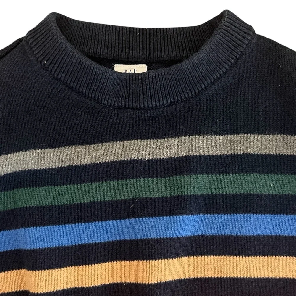 Baby GAP Sweater Boys‎ Size 2T Toddler Striped Knit Multicolor Long Sleeve